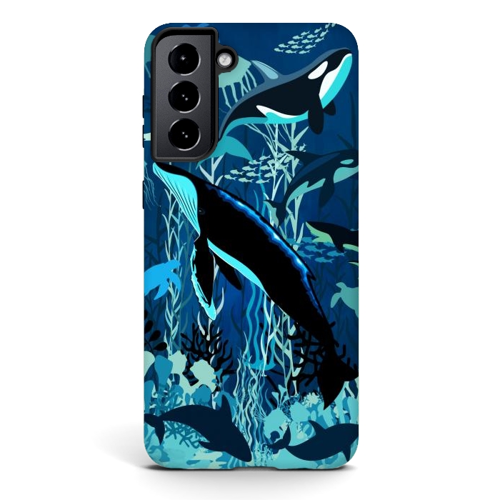 Galaxy S21 plus StrongFit Sealife Blue Shades Dream Underwater Scenery by BluedarkArt