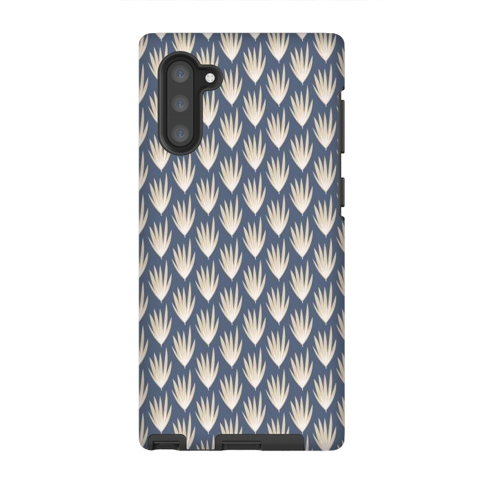Galaxy Note 10 StrongFit Palm leaf pattern by Nina Leth