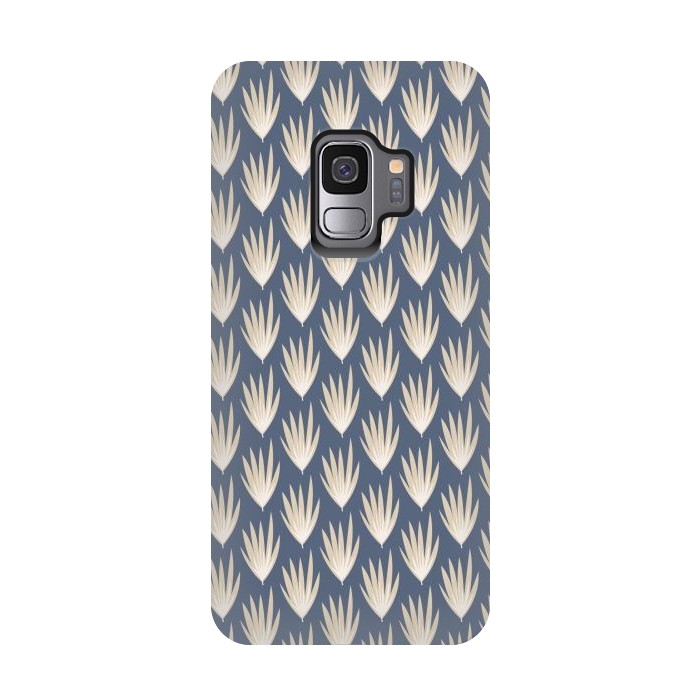 Galaxy S9 StrongFit Palm leaf pattern by Nina Leth