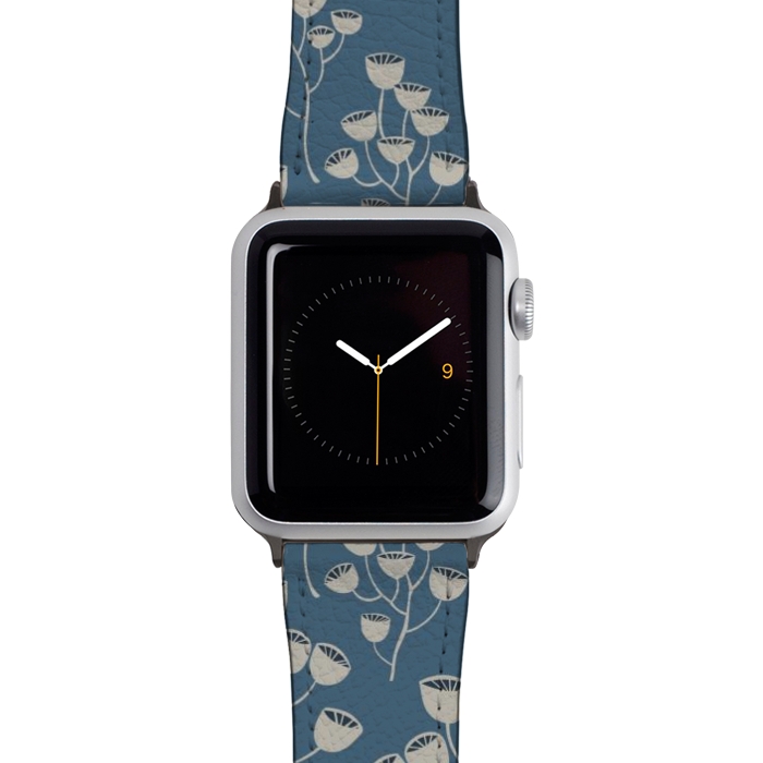 Watch 42mm / 44mm Strap PU leather Moody sunflower by Nina Leth