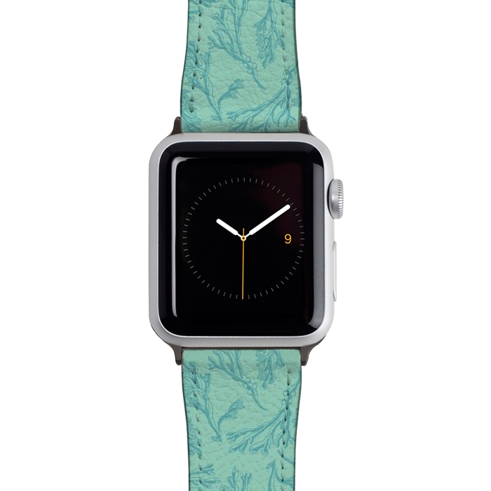 Watch 38mm / 40mm Strap PU leather Green seaweed - very detailed by Nina Leth