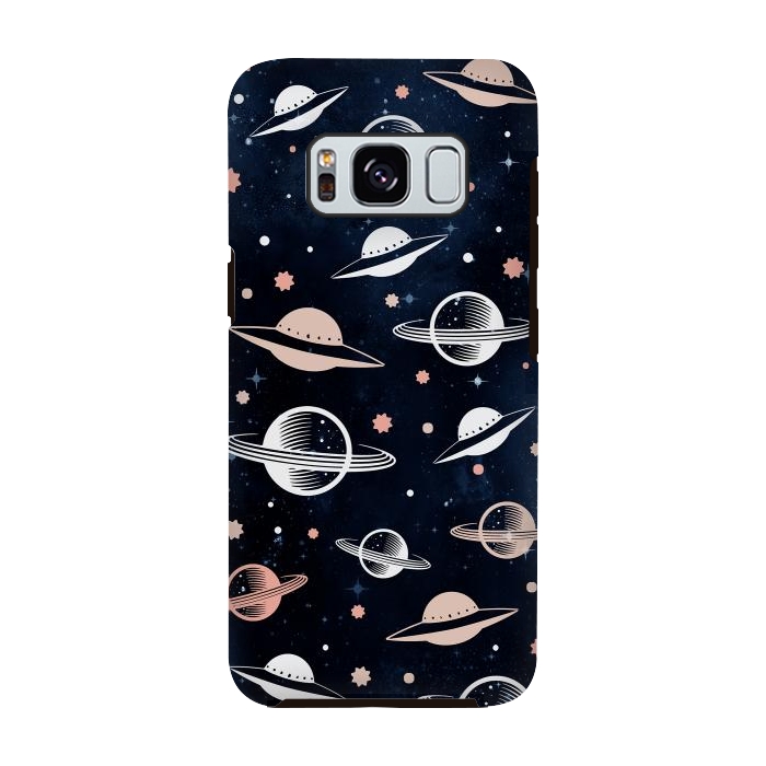 Galaxy S8 StrongFit Planets and stars - space pattern - celestial pattern on navy by Oana 