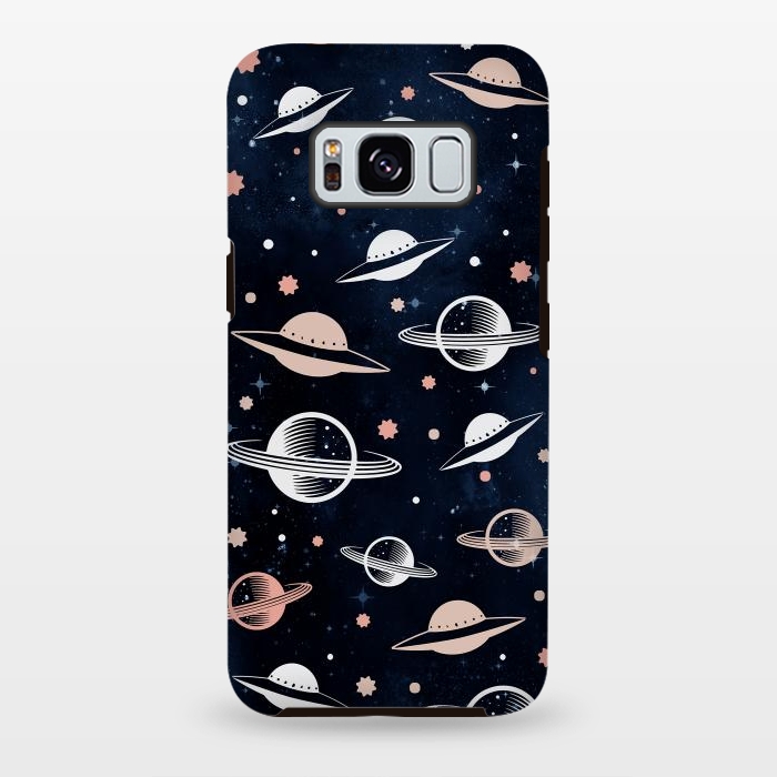 Galaxy S8 plus StrongFit Planets and stars - space pattern - celestial pattern on navy by Oana 