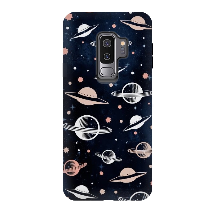 Galaxy S9 plus StrongFit Planets and stars - space pattern - celestial pattern on navy by Oana 