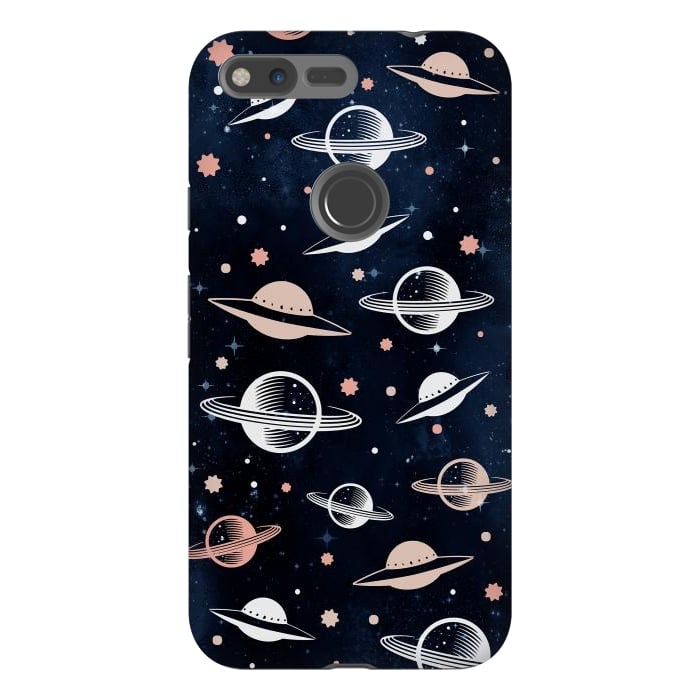 Pixel XL StrongFit Planets and stars - space pattern - celestial pattern on navy by Oana 