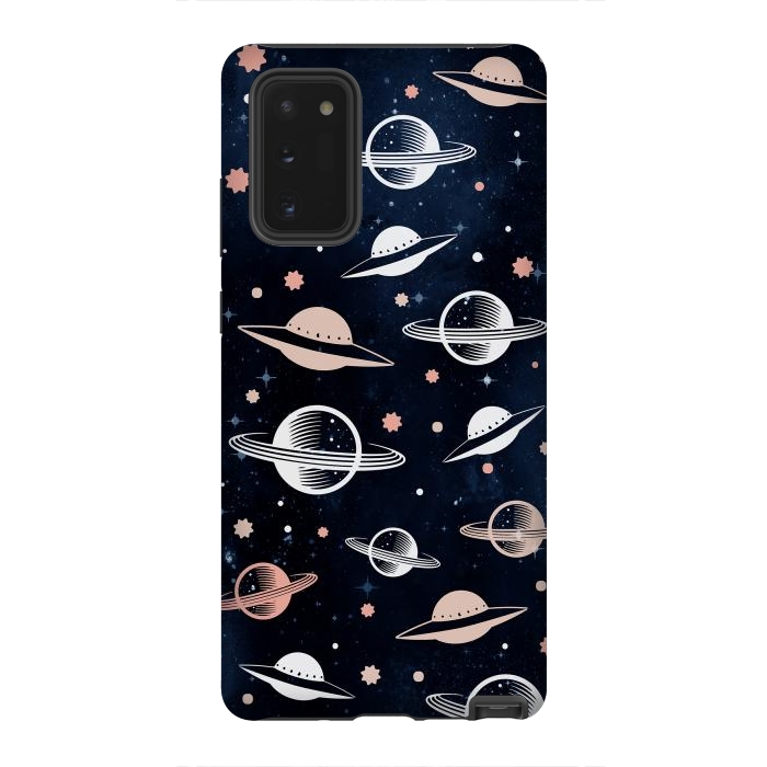 Galaxy Note 20 StrongFit Planets and stars - space pattern - celestial pattern on navy by Oana 