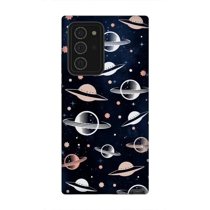 Galaxy Note 20 Ultra StrongFit Planets and stars - space pattern - celestial pattern on navy by Oana 