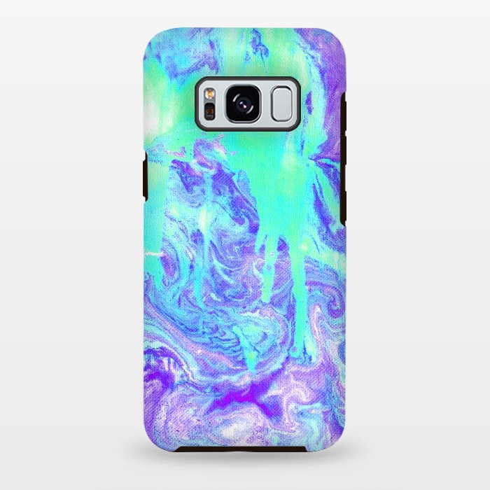Galaxy S8 plus StrongFit Melting Marble in Mint & Purple by Tangerine-Tane