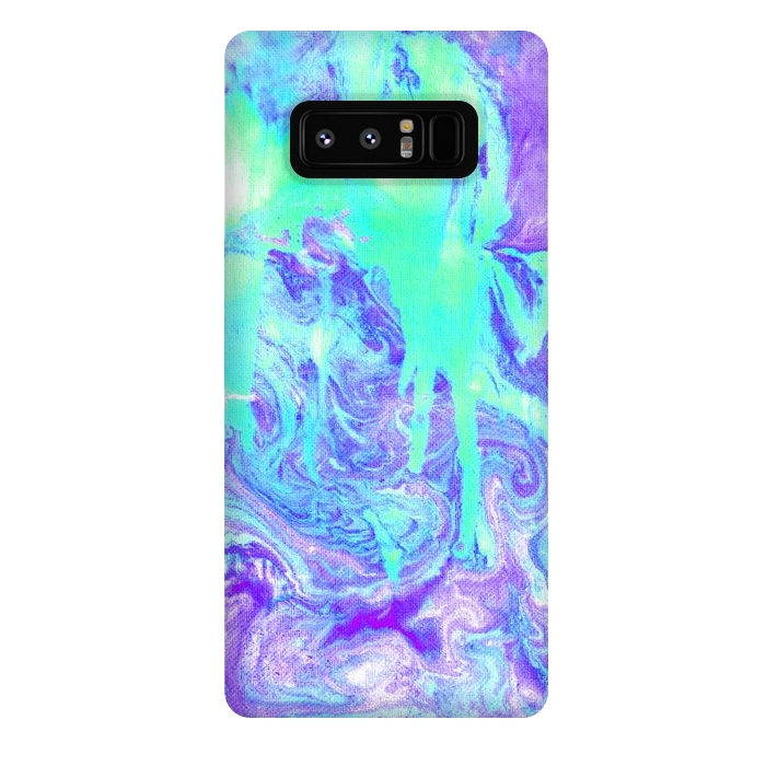 Galaxy Note 8 StrongFit Melting Marble in Mint & Purple by Tangerine-Tane