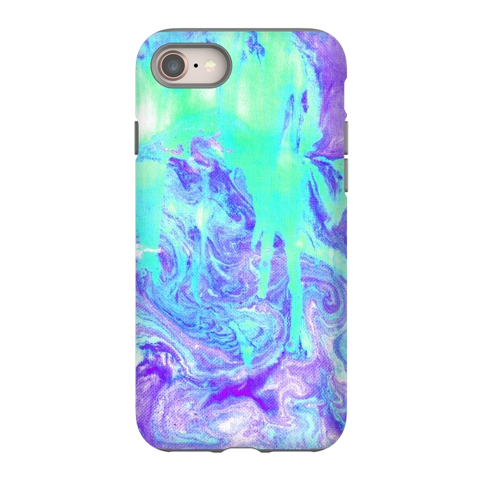 iPhone SE StrongFit Melting Marble in Mint & Purple by Tangerine-Tane