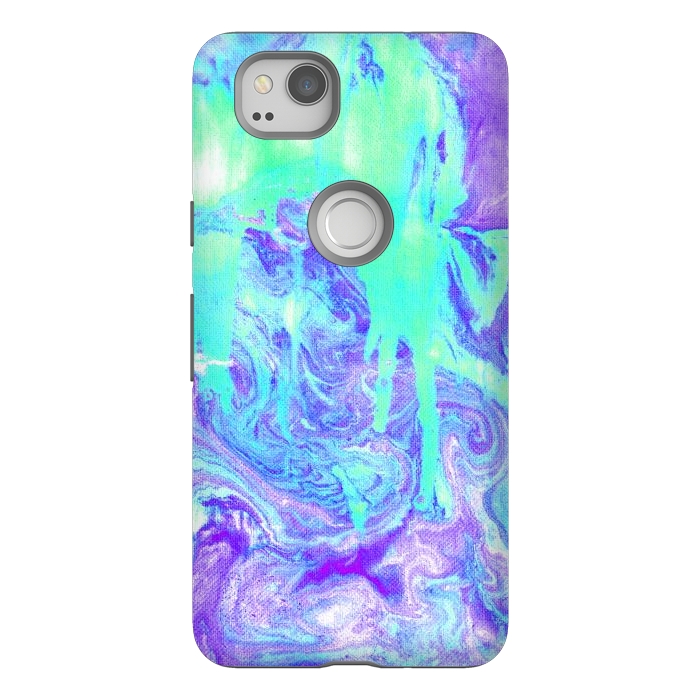 Pixel 2 StrongFit Melting Marble in Mint & Purple by Tangerine-Tane