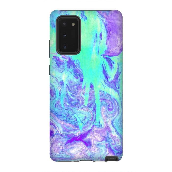 Galaxy Note 20 StrongFit Melting Marble in Mint & Purple by Tangerine-Tane