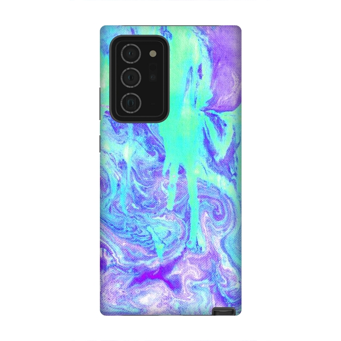 Galaxy Note 20 Ultra StrongFit Melting Marble in Mint & Purple by Tangerine-Tane