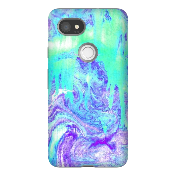 Pixel 2XL StrongFit Melting Marble in Mint & Purple by Tangerine-Tane