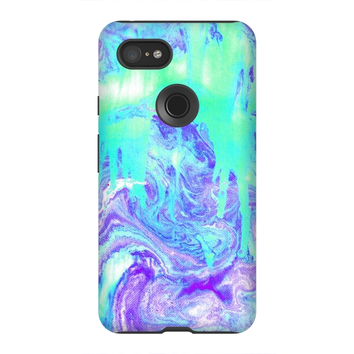 Pixel 3XL StrongFit Melting Marble in Mint & Purple by Tangerine-Tane