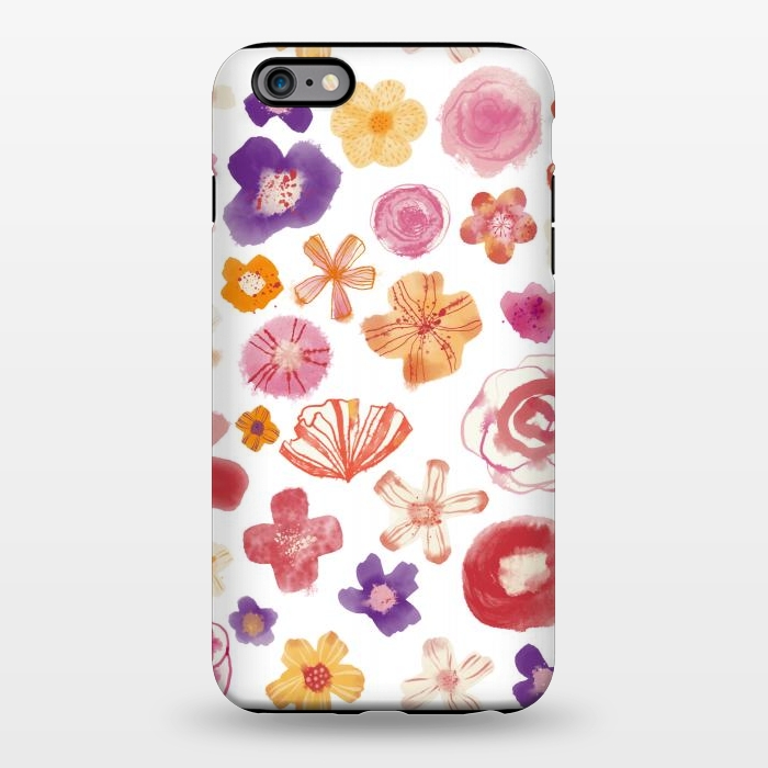iPhone 6/6s plus StrongFit Fresh Watercolor Wildflowers by Nic Squirrell
