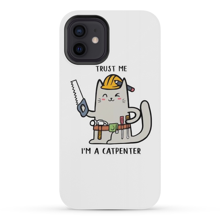 iPhone 12 mini StrongFit Trust me i'm Catpenter by Afif Quilimo