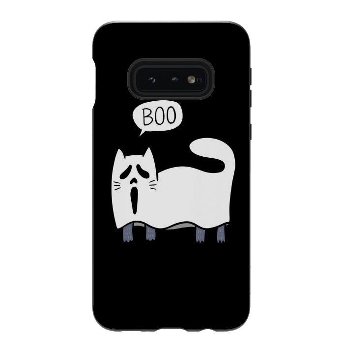 Galaxy S10e StrongFit Ghost Cat by Afif Quilimo