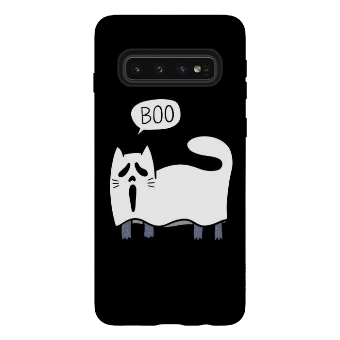 Galaxy S10 StrongFit Ghost Cat by Afif Quilimo