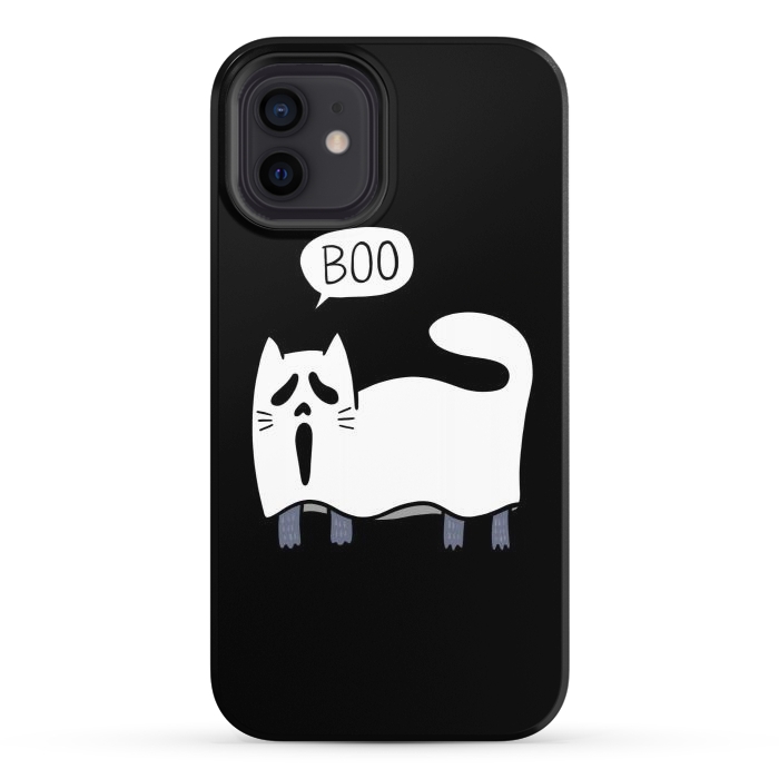 iPhone 12 StrongFit Ghost Cat por Afif Quilimo