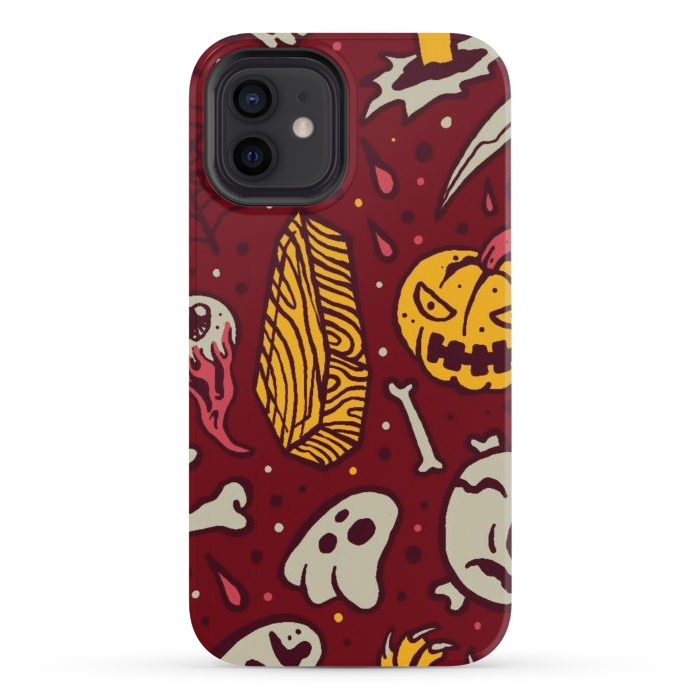 iPhone 12 mini StrongFit Horror Pattern 1 by Afif Quilimo