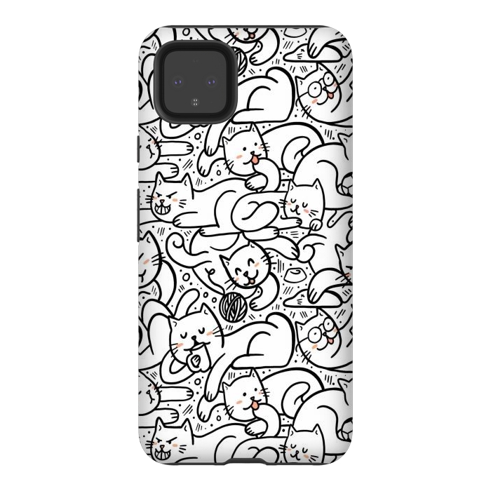 Pixel 4XL StrongFit Cats 3 by Afif Quilimo