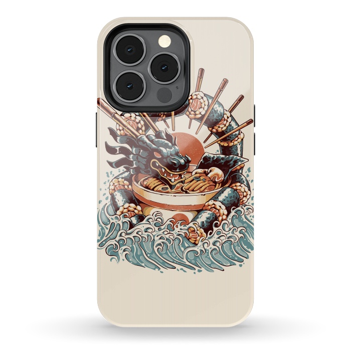 iPhone 13 pro StrongFit Dragon Sushi Ramen by Ilustrata