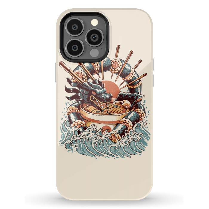 iPhone 13 Pro Max StrongFit Dragon Sushi Ramen by Ilustrata