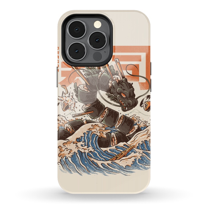 iPhone 13 pro StrongFit Great Sushi Dragon  by Ilustrata