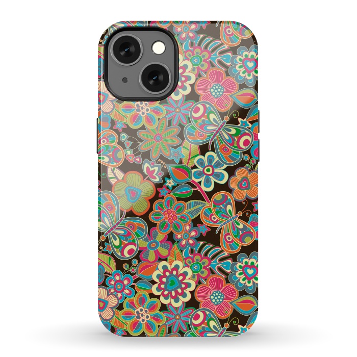 iPhone 13 StrongFit My Butterflies and Flowers por Julia Grifol