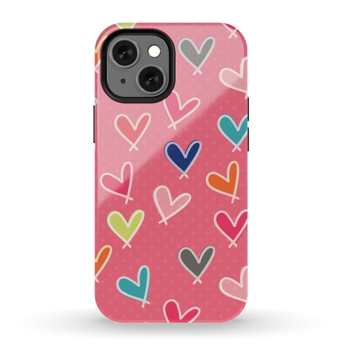 iPhone 13 mini StrongFit Pink Blow Me One Last Kiss by Rosie Simons
