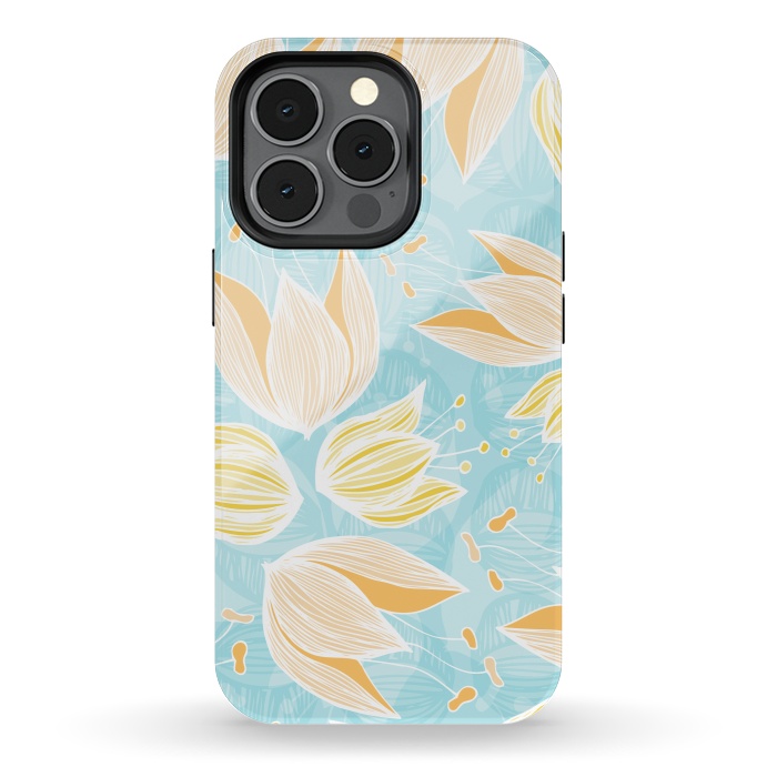 iPhone 13 pro StrongFit Blumen Blue by Anchobee
