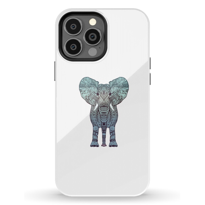 iPhone 13 Pro Max StrongFit Elephant Blue by Monika Strigel