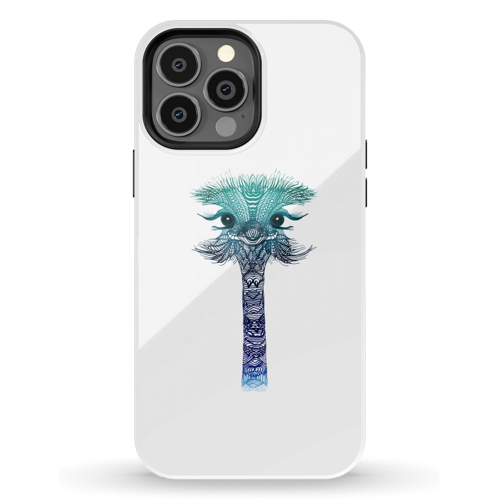iPhone 13 Pro Max StrongFit Ostrich Strigel Blue Mint by Monika Strigel