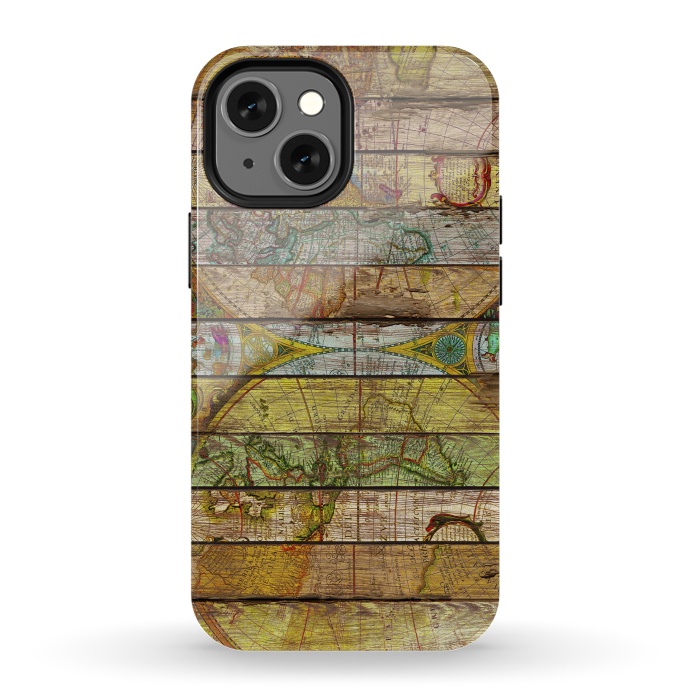 iPhone 13 mini StrongFit AROUND THE WORLD IN THIRTEEN MAPS by Diego Tirigall