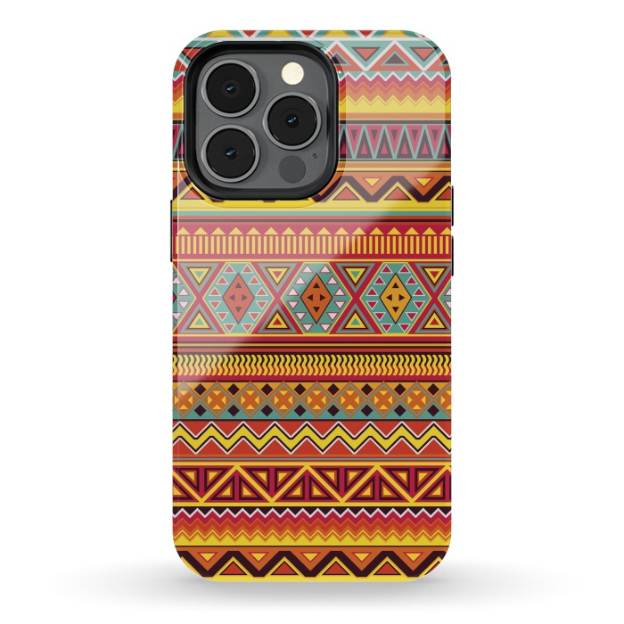 iPhone 13 pro StrongFit AZTEC PATTERN by Diego Tirigall