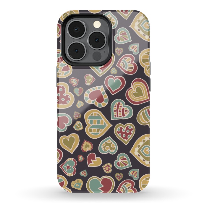 iPhone 13 pro StrongFit I Heart Doodling by Micklyn Le Feuvre