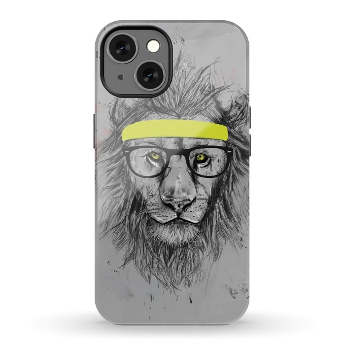 iPhone 13 StrongFit Hipster Lion by Balazs Solti
