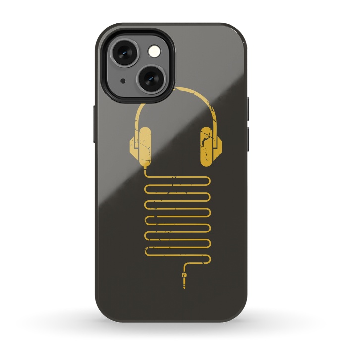 iPhone 13 mini StrongFit GOLD HEADPHONES by Sitchko