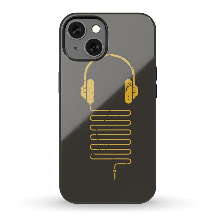 iPhone 13 StrongFit GOLD HEADPHONES by Sitchko