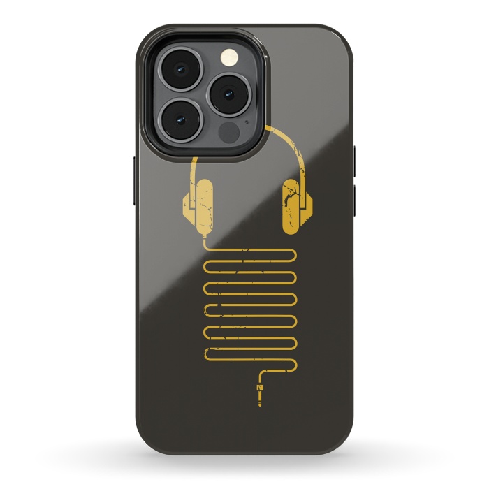 iPhone 13 pro StrongFit GOLD HEADPHONES by Sitchko