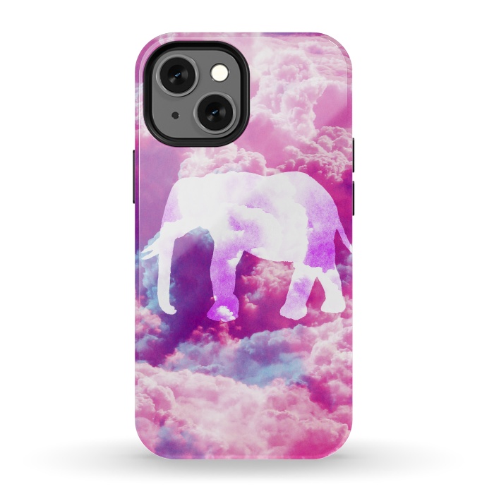 Elephant on Pink Purple Clouds