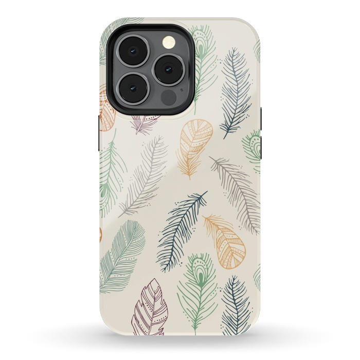 iPhone 13 pro StrongFit Feathers by TracyLucy Designs