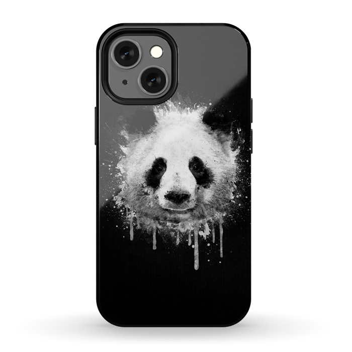 iPhone 13 mini StrongFit Panda Portrait in Black White by Philipp Rietz