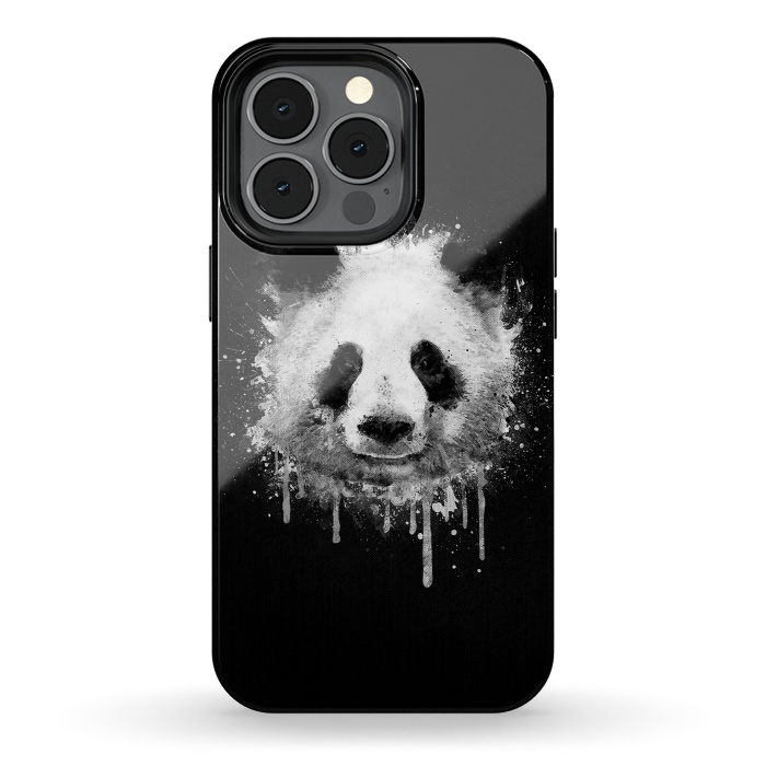 iPhone 13 pro StrongFit Panda Portrait in Black White by Philipp Rietz
