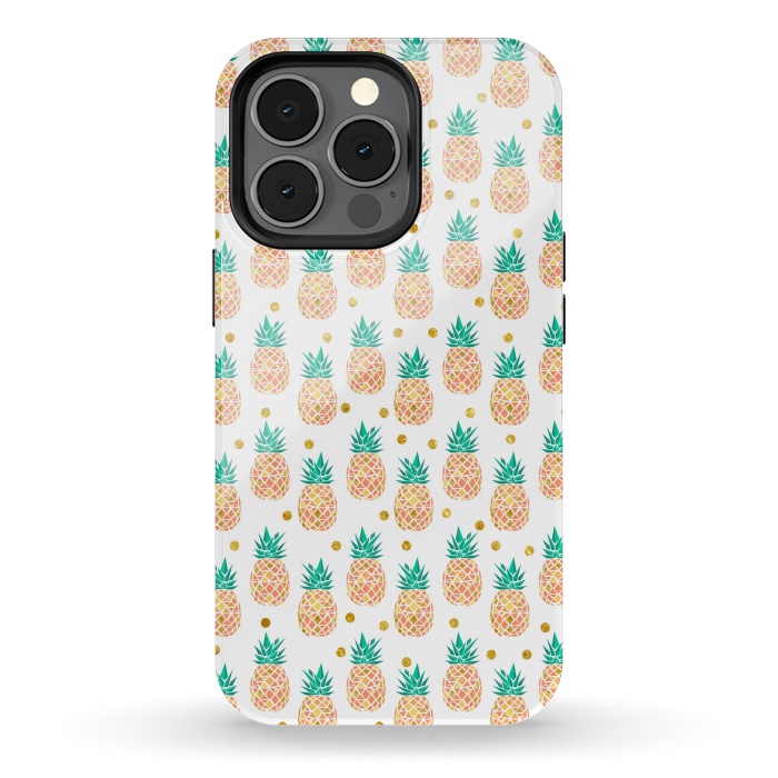 iPhone 13 pro StrongFit Pineapples by Leska Hamaty