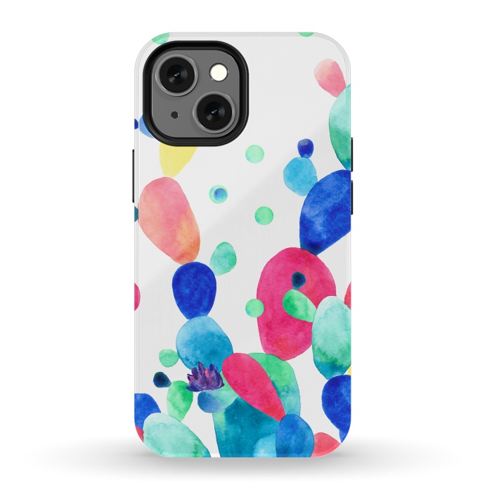 iPhone 13 mini StrongFit Cacti Confetti by Amaya Brydon