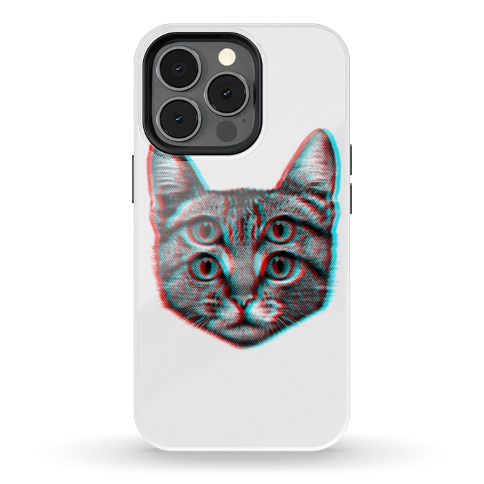 iPhone 13 pro StrongFit 3D Cat by Mitxel Gonzalez