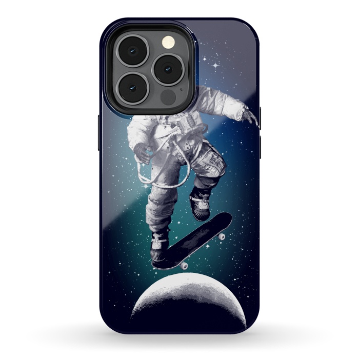 iPhone 13 pro StrongFit Skateboarding astronaut by Mitxel Gonzalez