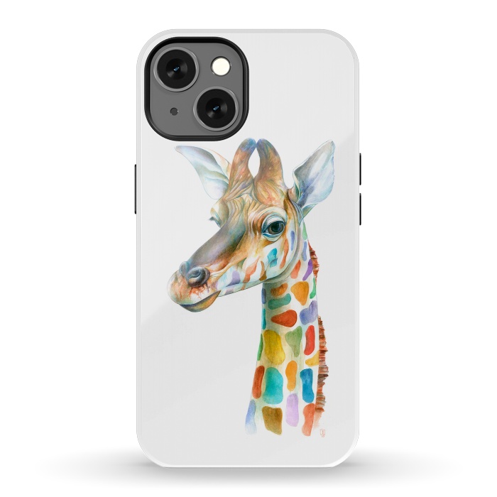 iPhone 13 StrongFit Colorful Giraffe by Brandon Keehner
